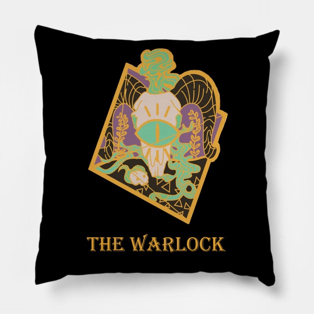 The Warlock coat of arms Pillow by Ambrosius