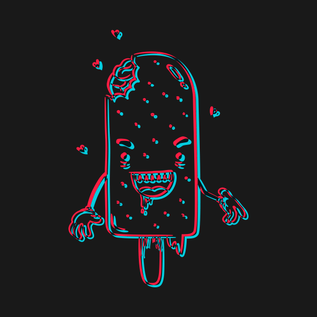 Ice Cream of the Hipsters Trippy Optical Illusion by PerttyShirty