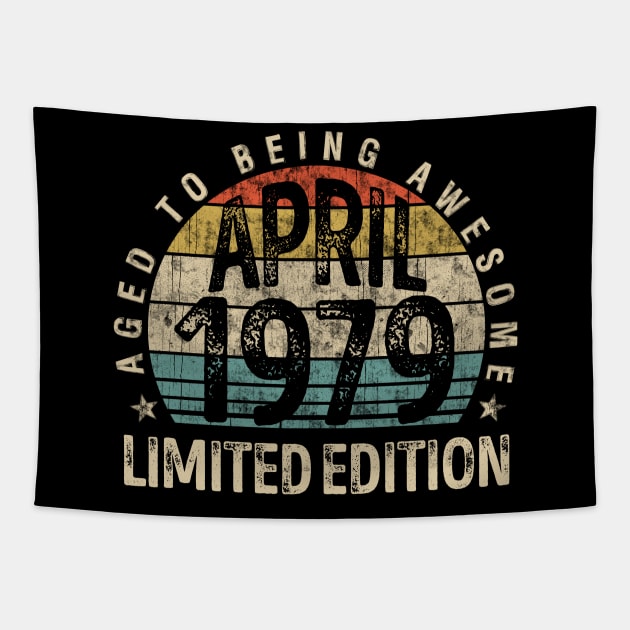 Vintage April 1979 Classic 42 Years Old 1979 Birthday Tapestry by TeeBlade