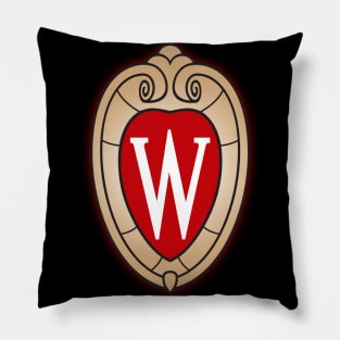 W letter graphic wisconsin madison Pillow