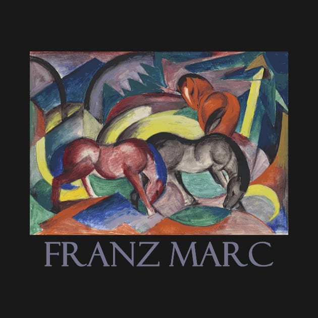 Three Horses by Franz Marc by Naves