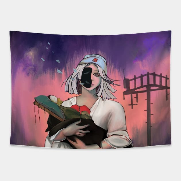 Manga character Tapestry by vartanfriedman