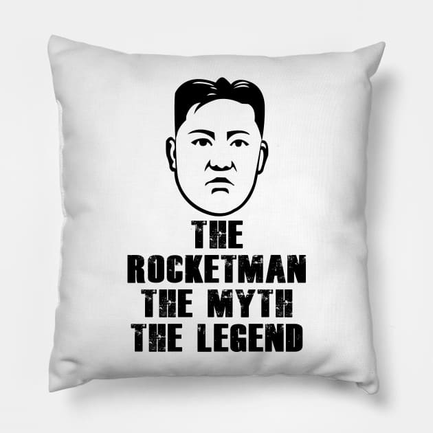 Rocketman Kim Jong Un Pillow by ChrisWilson