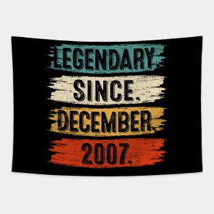 15 Years Old Gifts Legendary Since December 2007 15th Birthday Tapestry