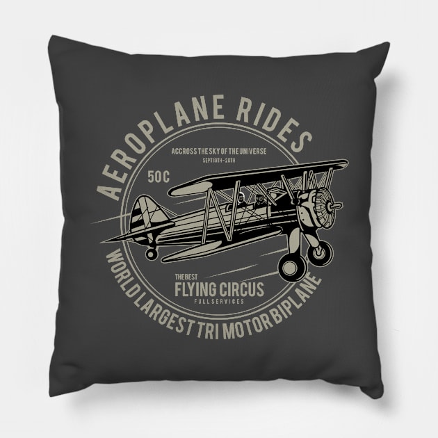 Aeroplane Rides Pillow by lionkingdesign