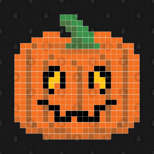 8-Bit Pumpkin by geekywhiteguy