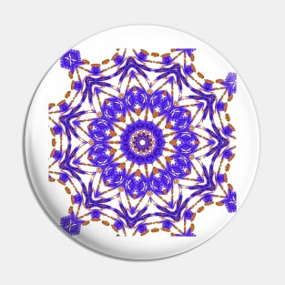 Electirc blue pattern Pin