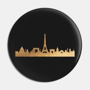 Paris Skyline in Faux Gold Pin