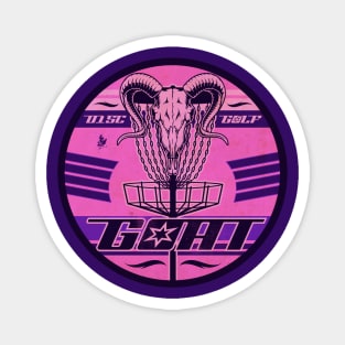 Disc Golf Pink Goat Magnet