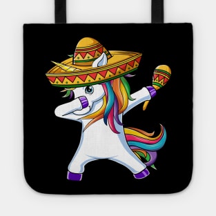 Dabbing Unicorn Rainbow Dab Dance Sombrero Tote