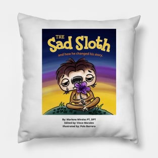 The Sad Sloth - Flower Pillow