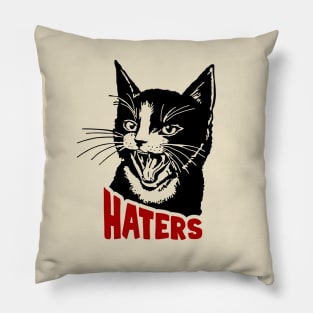 Cat and haters Pillow