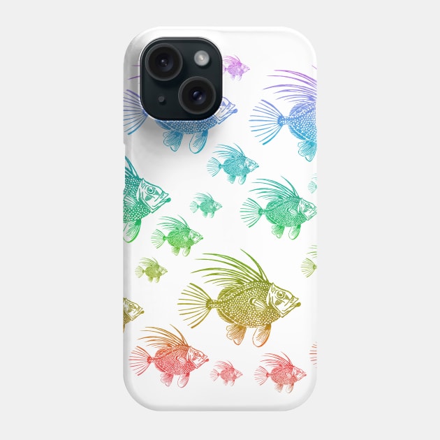 School of Rainbow Fish Phone Case by ElenaCasiglio