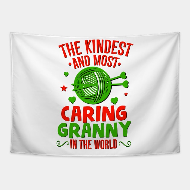 The Kindest and Most Caring Granny in the World Tapestry by simplecreatives