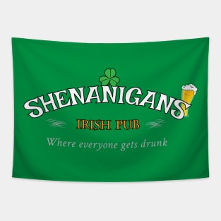 Shenanigans Irish Pub Funny Slogan Tapestry