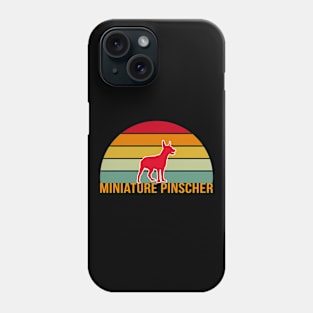 Miniature Pinscher Vintage Silhouette Phone Case