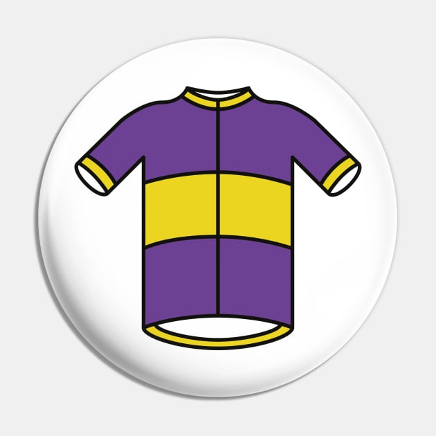 Yellow & Purple Cycling Jersey Pin by Radradrad
