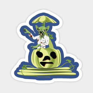 Pumpkin Zombie Halloween Magnet