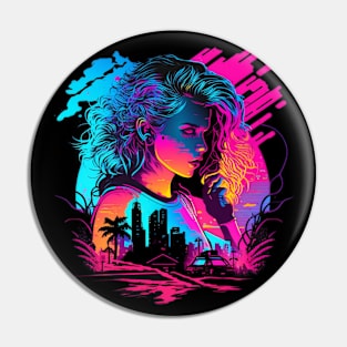 Synthwave design Pin