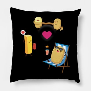 potatoes in love Pillow