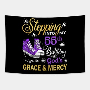 Stepping Into My 55th Birthday With God's Grace & Mercy Bday Tapestry