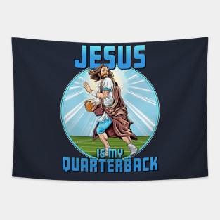 Jesus is my quarterback Tapestry