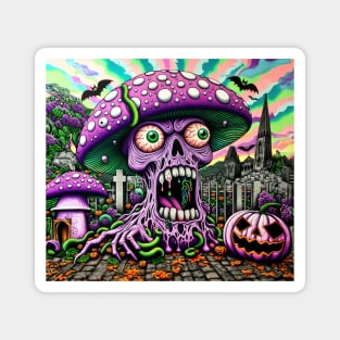 Mushroom Monster Zombie Magnet