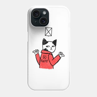 Go Away Sarcastic Cat - Sarcastic Cat Design - Sarcastic Cartoon Phone Case