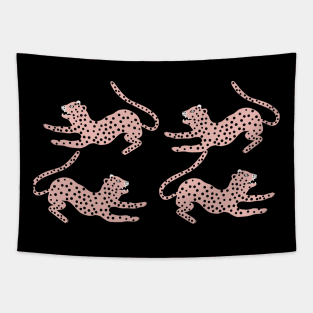 Jungle Leopard - Pink Tapestry