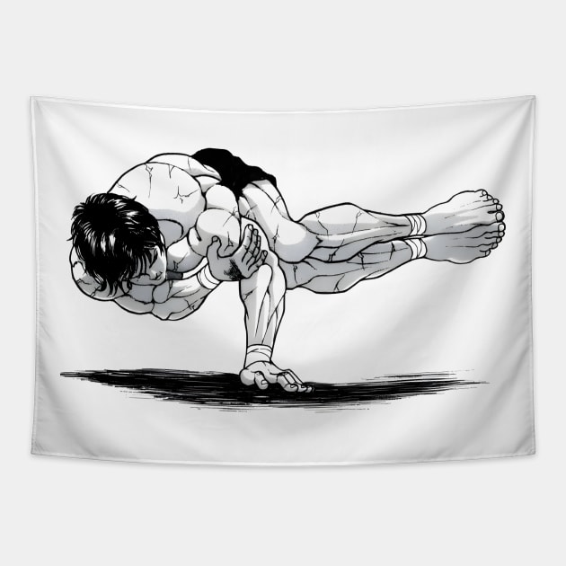 baki hanma, hand stand pose Tapestry by ColaMelon