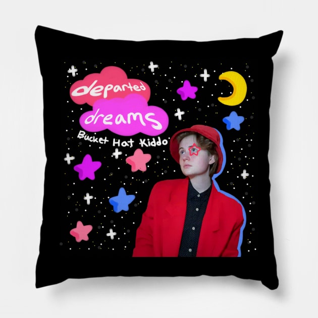 departed dreams album cover Pillow by Bucket Hat Kiddo