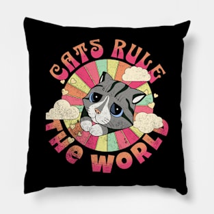 Cats Rule The World Pillow