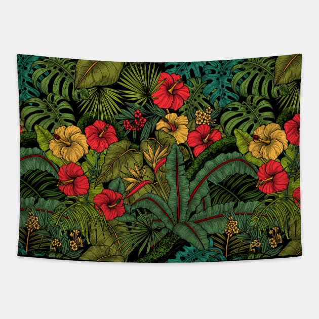 Tropical garden Tapestry by katerinamk