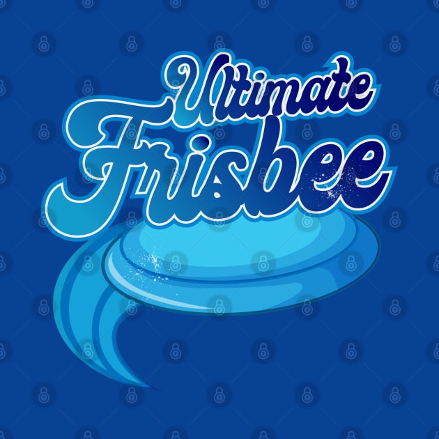 Ultimate Frisbee Blue Disc by CTShirts