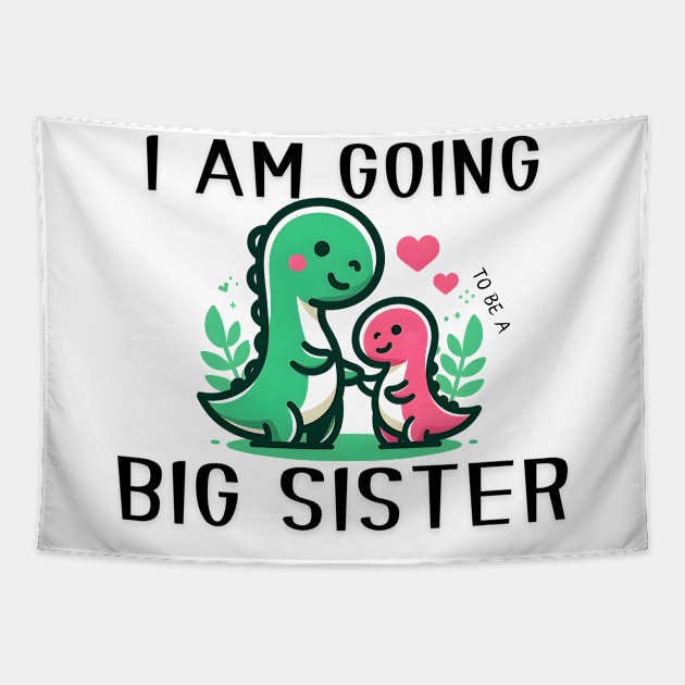 I'm Going To Be a Big Sister Dinosaur Tapestry by Rizstor