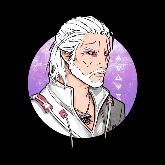 Witcher Geralt - Lilac Moon by Lix