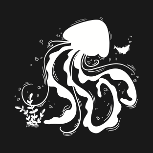 Jellyfish white drawing T-Shirt