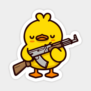 duck with AK47 Magnet