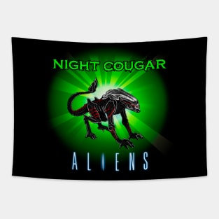 Night Cougar Alien Tapestry