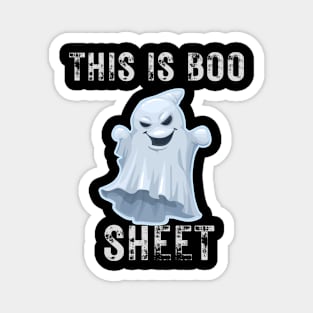 This Is Boo Sheet Ghost Retro Halloween Costume Magnet