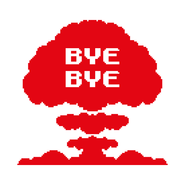 Mushroom Cloud (red, pixellated) by GraphicGibbon