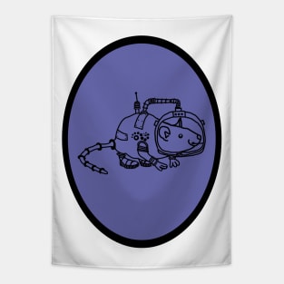 Space Rat Sci Fi Astronaut Oval Tapestry