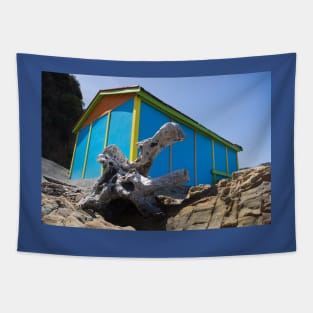 blue boat shed Tapestry