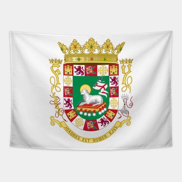 Coat of arms of the Commonwealth of Puerto Rico Tapestry by Flags of the World