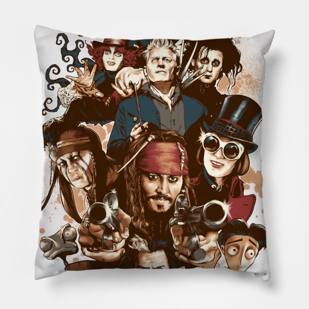 Johnny Depp Pillow by RedBug01