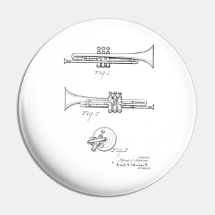 Musical Instrument vintage Patent Drawing Pin