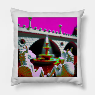 Bridge By A Fountain (Ft. Rocking Horse People) Pillow