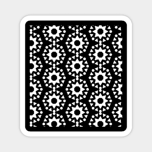 Black and white pattern print Magnet