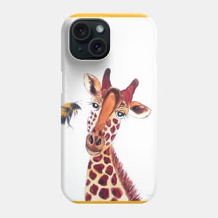Cute Giraffe and a Bumble bee Phone Case