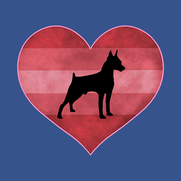 Disover Doberman Heart Love Valentines Day - Animal - T-Shirt